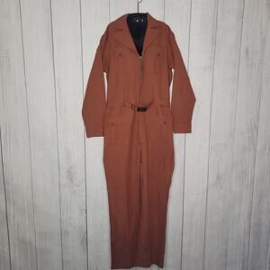 Vintage 60's 70's Bill Perry Pasadena Rust Color Workwear Jumpsuit Mens Size Med